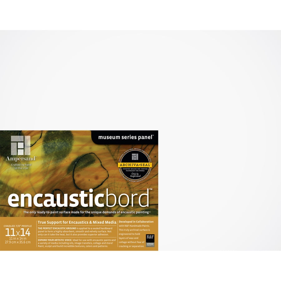 Ampersand Art Supply Wood Painting Panel: Museum Series Encausticbord, 7/8 Inch Depth, 11' X 14'