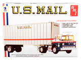 Skill 3 Model Kit Ford C900 Truck Tractor with Trailer U.S. Mail 1/25 Scale Model by AMT