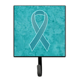 Caroline'S Treasures An1201Sh4 Teal Ribbon For Ovarian Cancer Awareness Leash Or Key Holder, Small, Multicolor