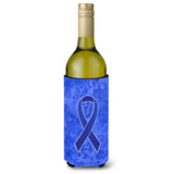 Dark Blue Ribbon For Colon Cancer Awareness Wine Bottle Beverage Insulator Hugger An1202Literk