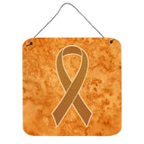 Caroline'S Treasures Orange Ribbon For Leukemia Awareness Wall Or Door Hanging Prints, 6 X 6