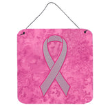 Caroline'S Treasures Pink Ribbon For Breast Cancer Awareness Wall Or Door Hanging Prints, 6 X 6