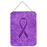 Caroline'S Treasures Purple Ribbon For Pancreatic And Leiomyosarcoma Cancer Awareness Wall Or Door Hanging Prints, 16 X 12