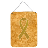 Caroline'S Treasures Gold Ribbon For Childhood Cancers Awareness Wall Or Door Hanging Prints, 16 X 12