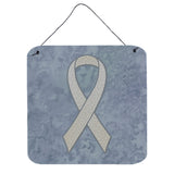 Caroline'S Treasures Clear Ribbon For Lung Cancer Awareness Wall Or Door Hanging Prints, 6 X 6