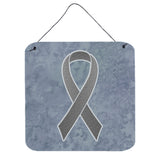 Caroline'S Treasures Grey Ribbon For Brain Cancer Awareness Wall Or Door Hanging Prints, 6 X 6