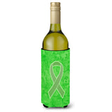 Lime Green Ribbon For Lymphoma Cancer Awareness Wine Bottle Beverage Insulator Hugger An1212Literk