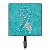 Caroline'S Treasures An1215Sh4 Teal And White Ribbon For Cervical Cancer Awareness Leash Or Key Holder, Small, Multicolor
