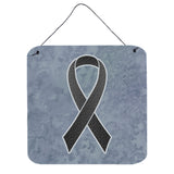 Caroline'S Treasures Black Ribbon For Melanoma Cancer Awareness Wall Or Door Hanging Prints, 6 X 6