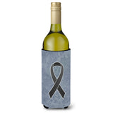 Black Ribbon For Melanoma Cancer Awareness Wine Bottle Beverage Insulator Hugger An1216Literk