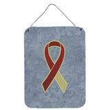 Caroline'S Treasures Burgundy And Ivory Ribbon For Head And Neck Cancer Awareness Wall Or Door Hanging Prints, 16 X 12