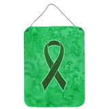 Caroline'S Treasures Emerald Green Ribbon For Liver Cancer Awareness Wall Or Door Hanging Prints, 16 X 12