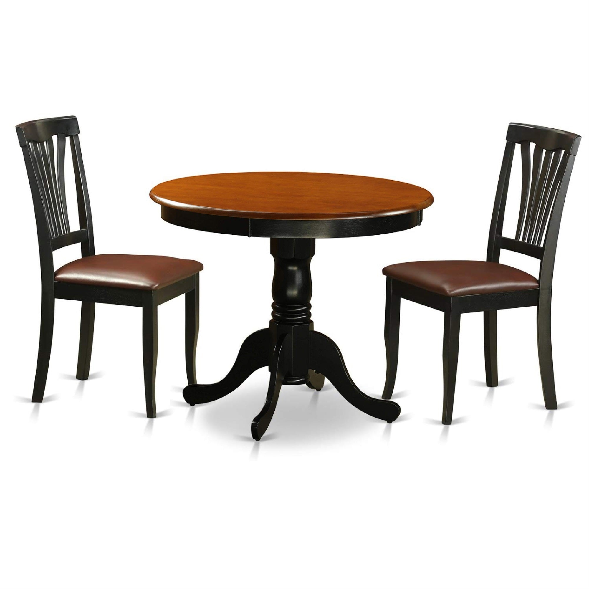 Anav3-Blk-Lc 3 Pc Kitchen Setin Black And Cherry