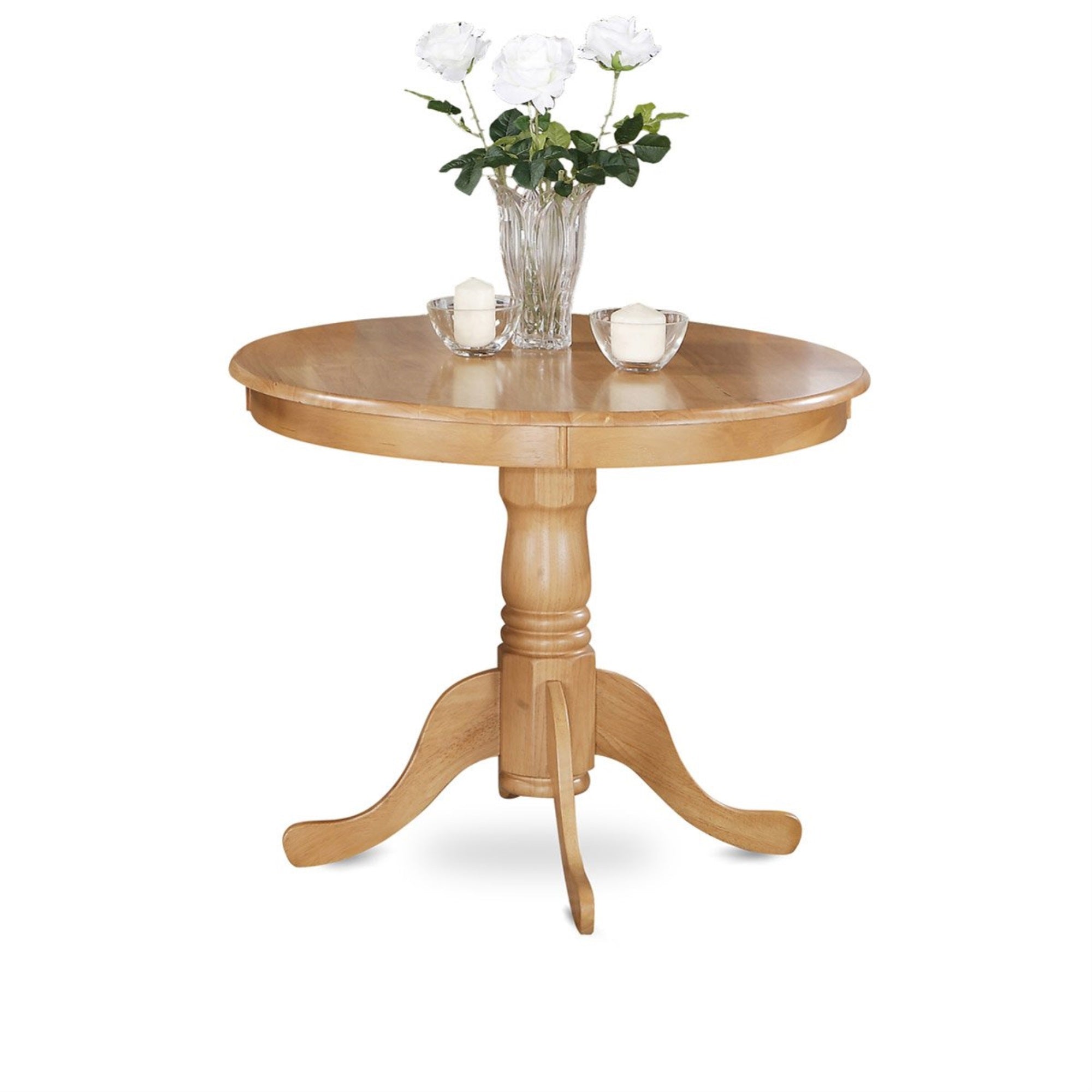 Anav5-Oak-C 5 Pc Dinette Table Set - Kitchen Dinette Table And 4 Kitchen Chairs