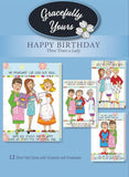 Artbeat Of America 66728 Birthday Three Times A Lady card church Kitchen Ladies No141 Box of 12