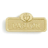 B & H Publishing 153848 206 x 087 in Badge Pastor with cross Magnetic Back, Brass