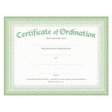 Warner Press 162581 certificateOrdination Matthew 28 Ezto 1920 green Foil Embossed Premium Stock