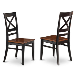 Anqu5-Blk-W Dining Set - 5 Pcs With 4 Wood Chairs