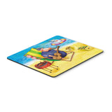 Caroline'S Treasures Pig Sunbathing On The Beach Mouse Pad, Hot Pad Or Trivet, Multicolor (Aph0079Mp)
