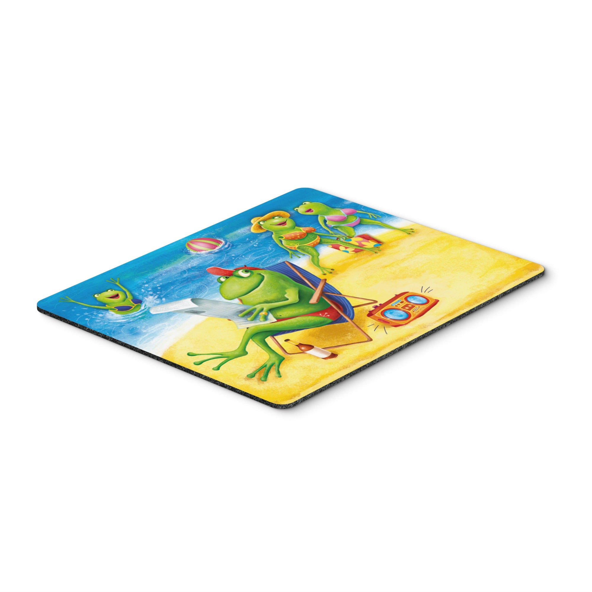 Caroline'S Treasures Frogs On The Beach Mouse Pad, Hot Pad Or Trivet, Multicolor (Aph0080Mp)