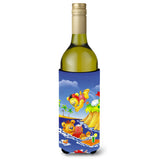 Caroline'S Treasures Aph0240Literk Teddy Bears Swimming And Diving Wine Bottle Koozie Hugger, 750Ml, Multicolor