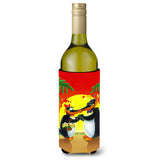 Caroline'S Treasures Aph0245Literk In Love Valentine'S Day Penguins Wine Bottle Koozie Hugger, 750Ml, Multicolor