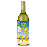 Caroline'S Treasures Aph0388Literk Bears Playing Basketball Wine Bottle Koozie Hugger, 750Ml, Multicolor