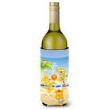 Caroline'S Treasures Aph0389Literk Bears Playing Volleyball Wine Bottle Koozie Hugger, 750Ml, Multicolor
