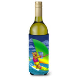 Caroline'S Treasures Aph0416Literk Teddy Bear Sailing Wine Bottle Koozie Hugger, 750Ml, Multicolor