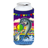 Caroline'S Treasures Aph0417Tbc Dolphins Performing For The Crowds Tall Boy Koozie Hugger, Multicolor