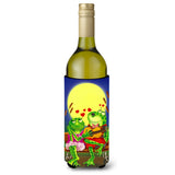Caroline'S Treasures Aph0522Literk Frog Love Songs Wine Bottle Koozie Hugger, 750Ml, Multicolor