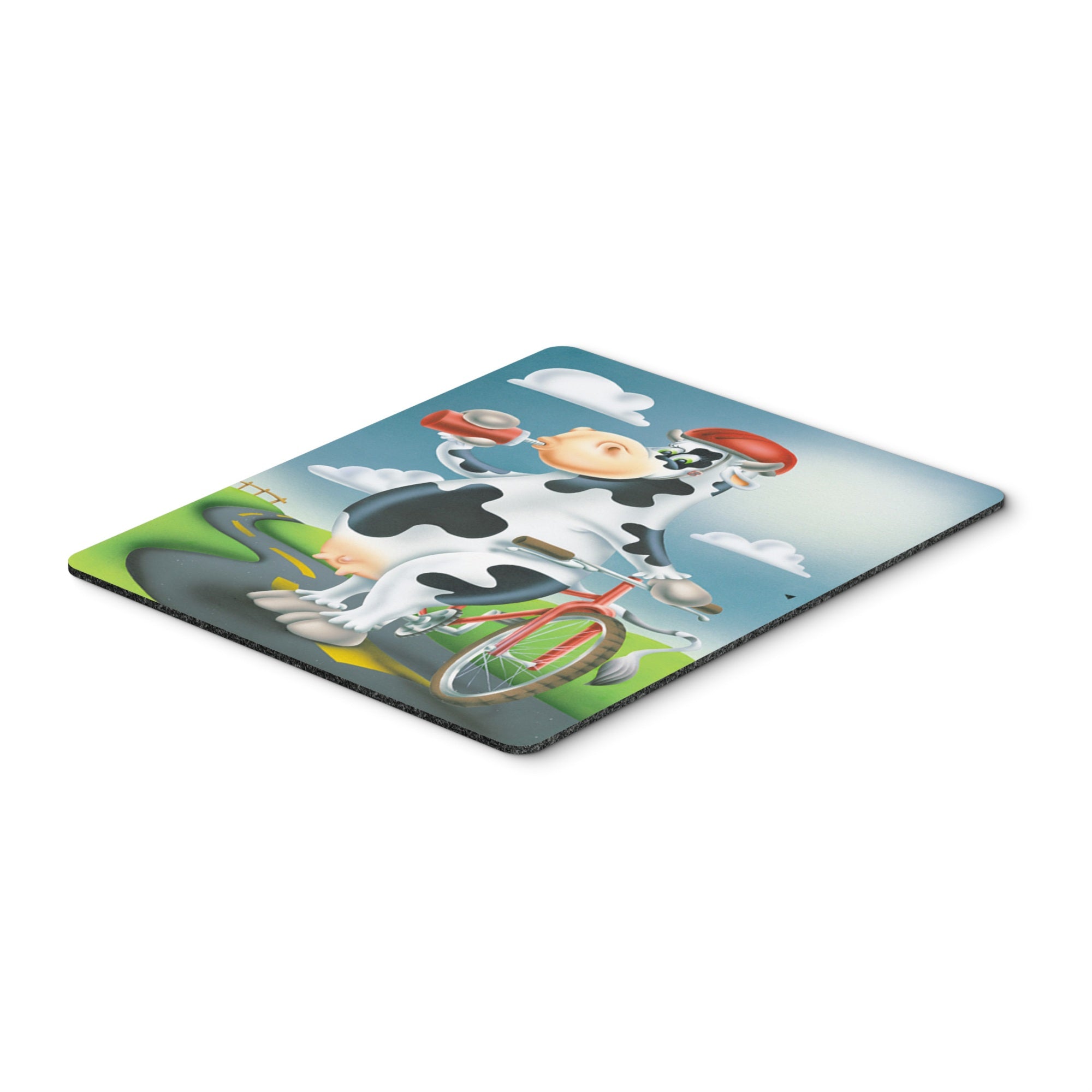 Caroline'S Treasures Cow On A Bike Ride Mouse Pad, Hot Pad Or Trivet, Multicolor (Aph0532Mp)