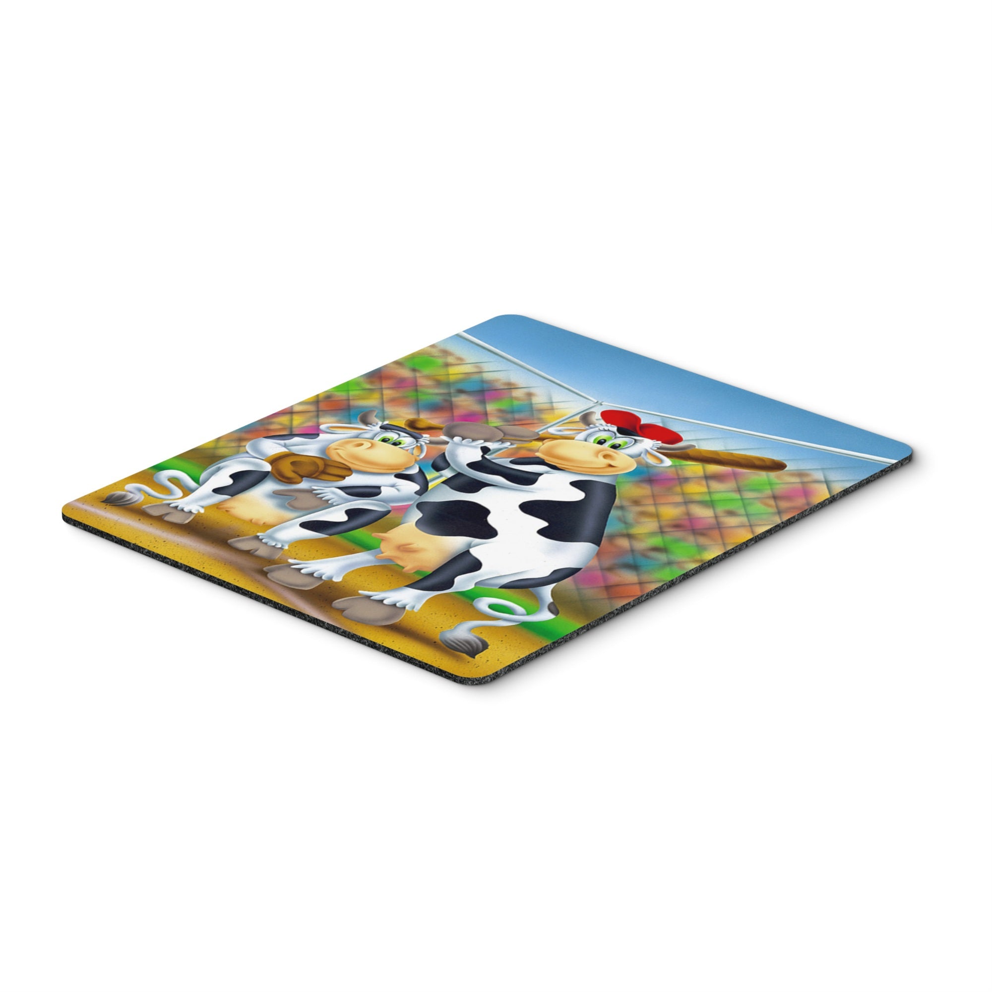 Caroline'S Treasures Cow Playing Baseball Mouse Pad, Hot Pad Or Trivet, Multicolor (Aph0534Mp)