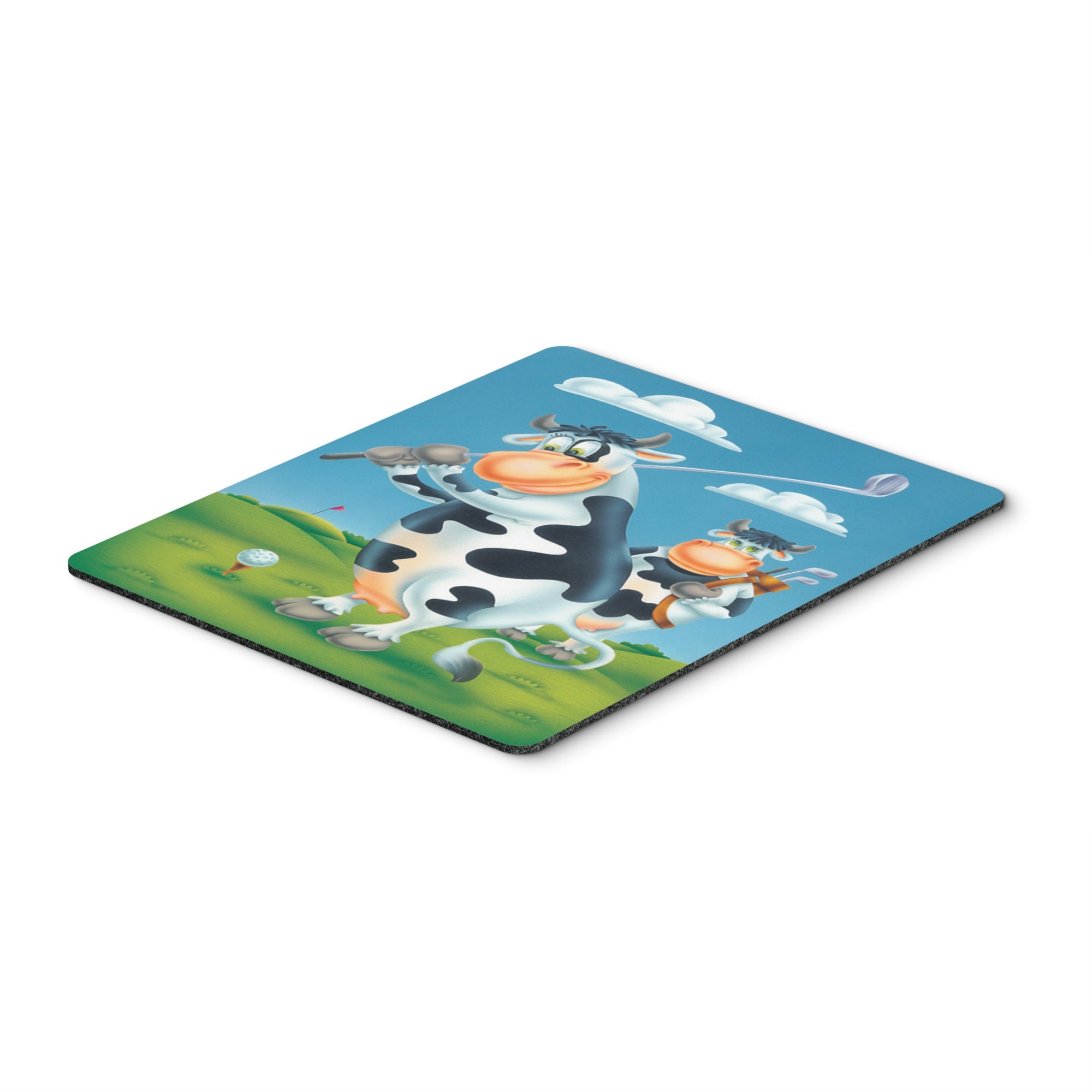 Caroline'S Treasures Cow Playing Golf Mouse Pad, Hot Pad Or Trivet, Multicolor (Aph0535Mp)