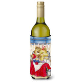 Caroline'S Treasures Aph0926Literk Teddy Bears In Love Valentine'S Day Wine Bottle Koozie Hugger, 750Ml, Multicolor