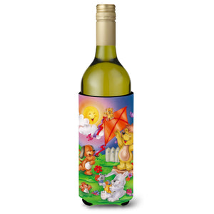Caroline'S Treasures Aph0975Literk Play Time Animals Wine Bottle Koozie Hugger, 750Ml, Multicolor