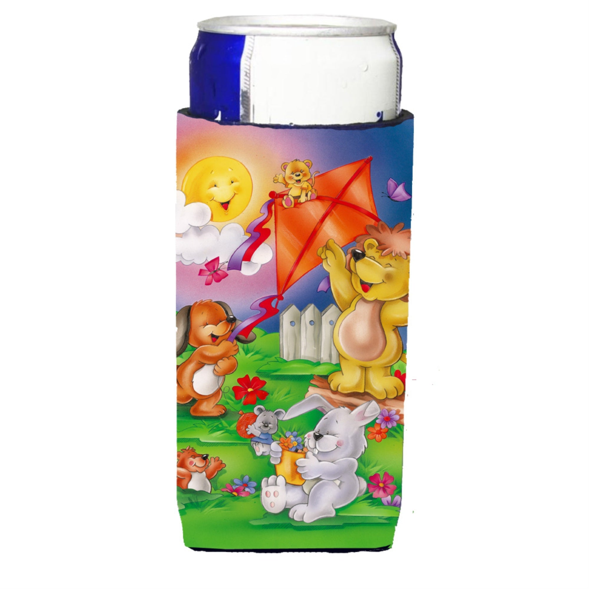Caroline'S Treasures Aph0975Muk Play Time Animals Michelob Ultra Koozies For Slim Cans, Multicolor
