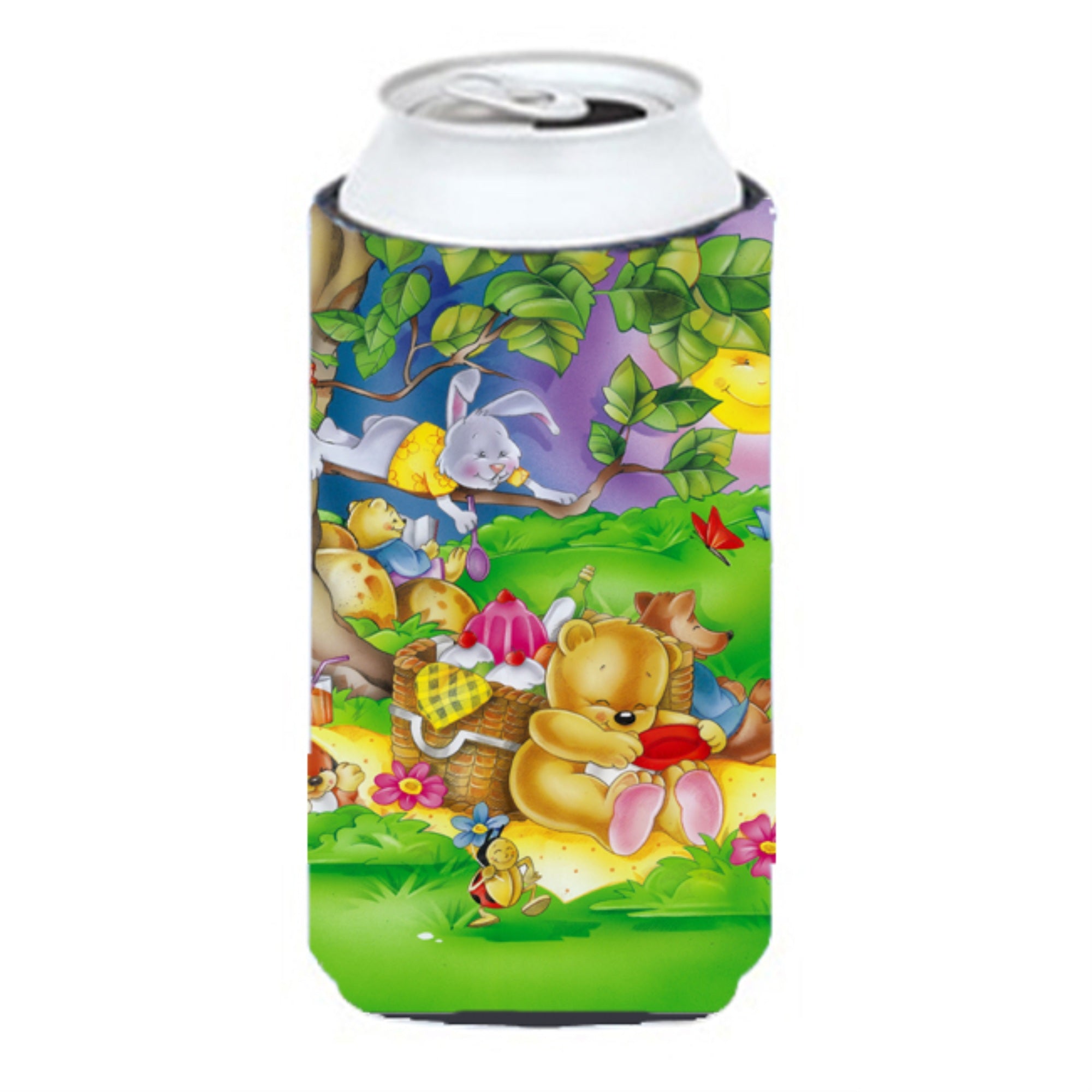 Caroline'S Treasures Aph0976Tbc Picnic Time Animals Tall Boy Koozie Hugger, Multicolor