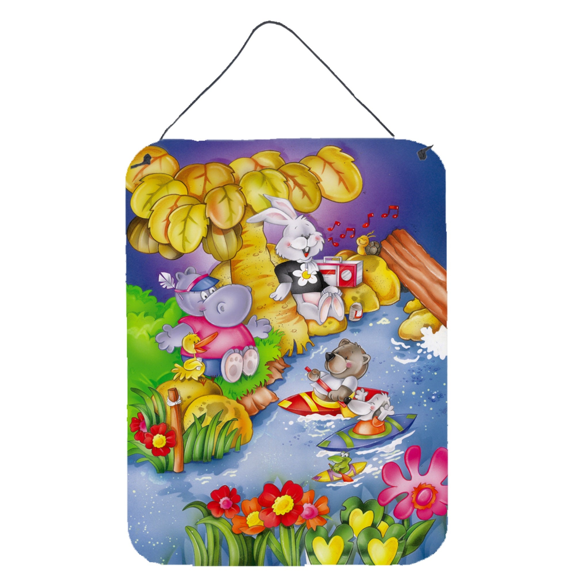 Caroline'S Treasures Animals Kayaking Wall Or Door Hanging Prints Aph0978Ds1216, 16Hx12W, Multicolor