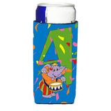 Caroline'S Treasures Aph2162Muk Happy 4Th Birthday Age 4 Michelob Ultra Koozies For Slim Cans, Multicolor