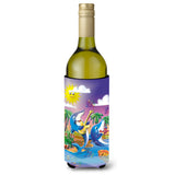 Caroline'S Treasures Aph2485Literk Dolphin'S Playing Music Wine Bottle Koozie Hugger, 750Ml, Multicolor