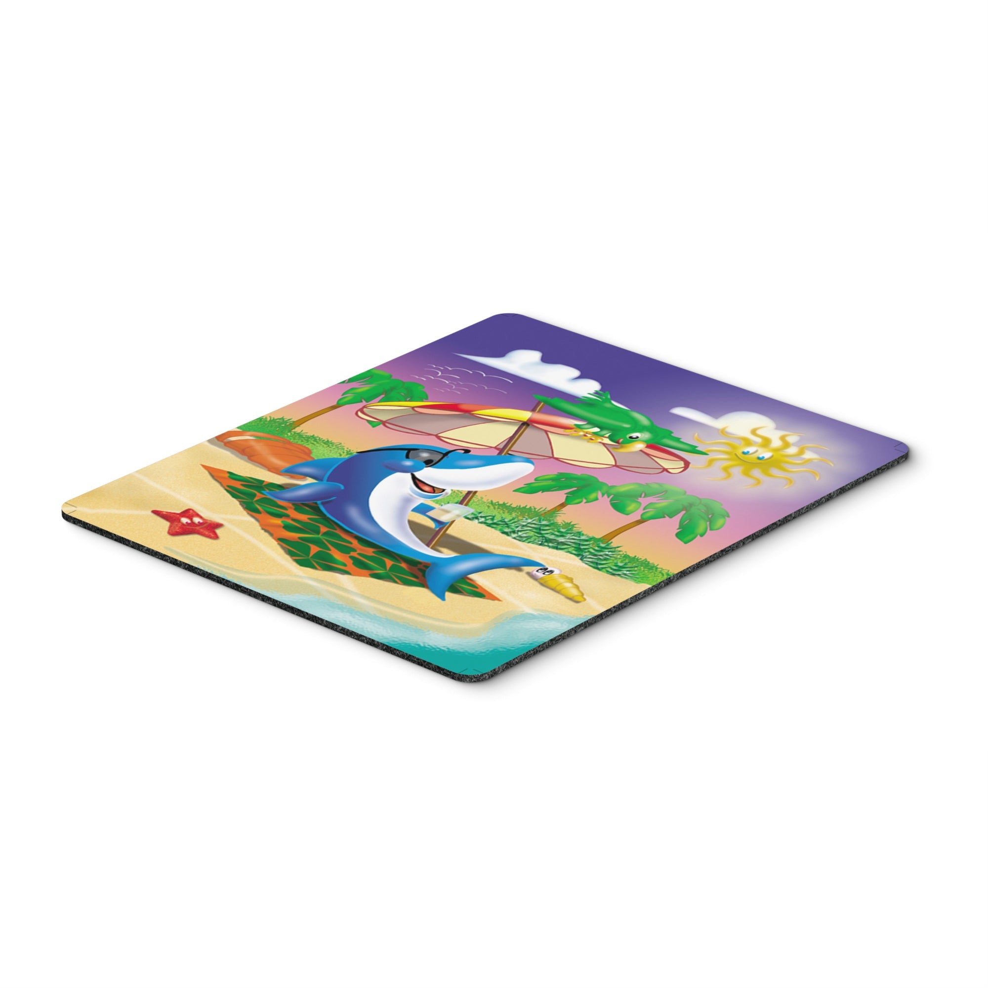 Caroline'S Treasures Dolphin Sunning On The Beach Mouse Pad, Hot Pad Or Trivet, Multicolor (Aph2488Mp)