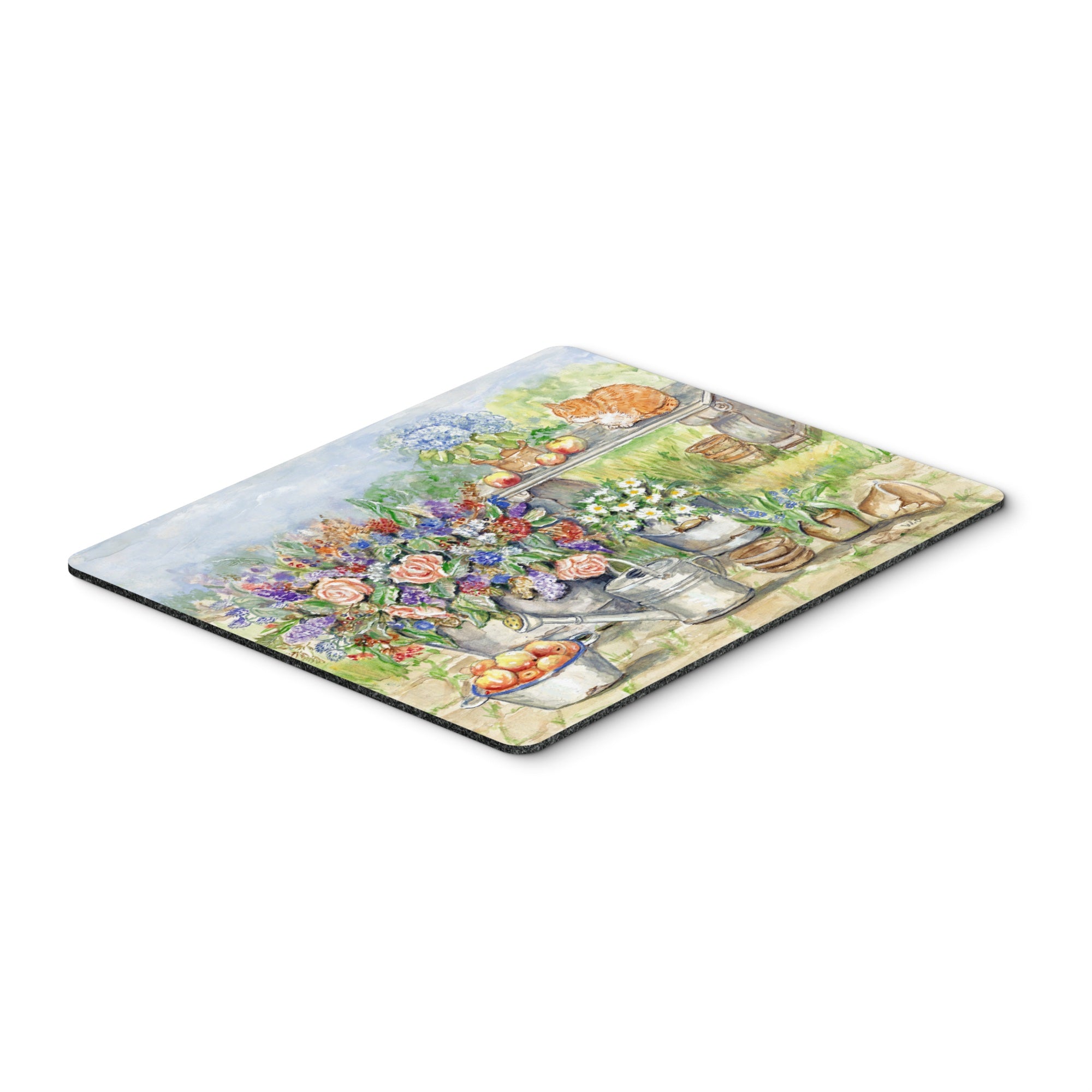 Caroline'S Treasures Patio Bouquet And Cat Mouse Pad, Hot Pad Or Trivet, Multicolor (Aph3567Mp)