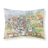 Caroline'S Treasures Patio Bouquet And Cat Fabric Standard Pillowcase Aph3567Pillowcase, Multicolor