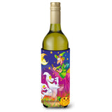 Caroline'S Treasures Witch And Ghosts Halloween Wine Bottle Koozie Hugger, 750Ml, Multicolor