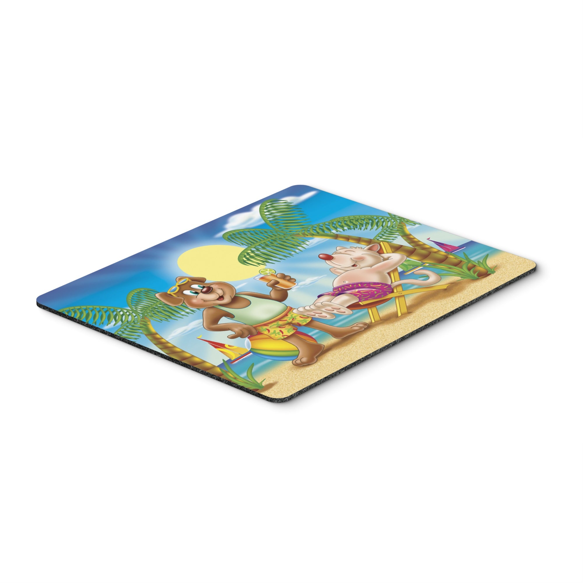 Caroline'S Treasures Bears Relaxing At The Beach Mouse Pad, Hot Pad Or Trivet, Multicolor (Aph3817Mp)