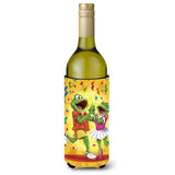 Caroline'S Treasures Aph3874Literk Frog Swing Dancing Wine Bottle Koozie Hugger, 750Ml, Multicolor