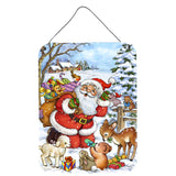 Caroline'S Treasures Christmas Santa Forrest Friends Wall Or Door Hanging Prints Aph4571Ds1216, 16Hx12W, Multicolor
