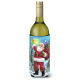 Caroline'S Treasures Christmas Santa Ringing The Bell Wine Bottle Koozie Hugger, 750Ml, Multicolor