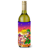 Caroline'S Treasures Witch Voodoo Scarecrow Halloween Wine Bottle Koozie Hugger, 750Ml, Multicolor